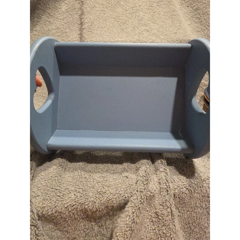 Vintage Shelf Or Doll Bed Heart Cutout Country Blue‎ Cottagecore Grandmacore